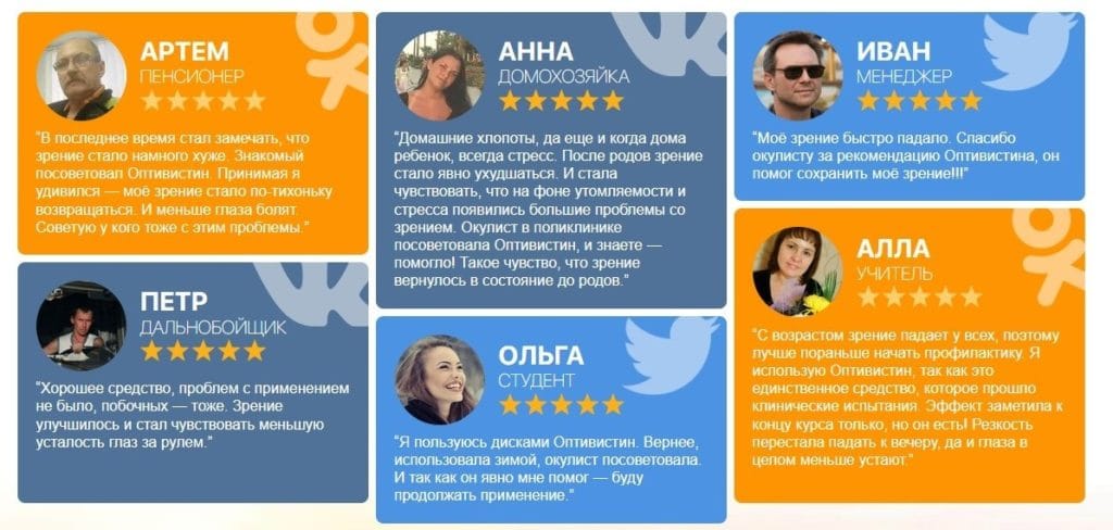 Оптивистин для глаз отзывы