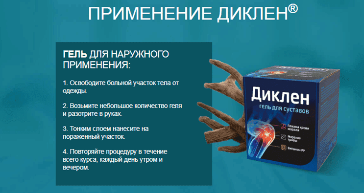 Гель Диклен для суставов инструкция