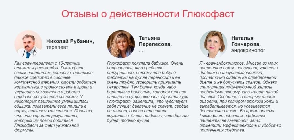 Глюкофаст от диабета отзывы