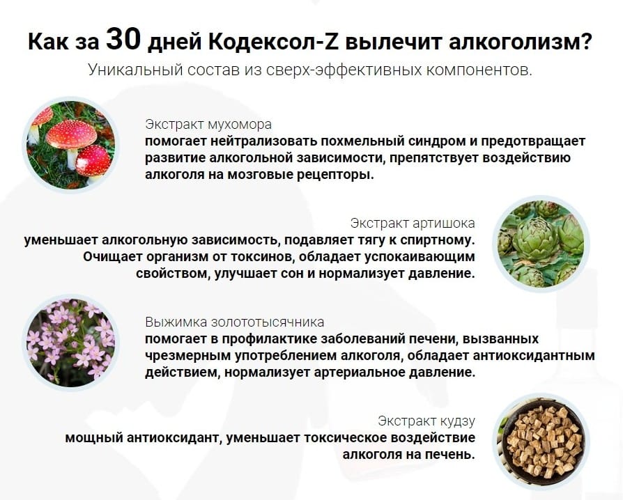 Кодексол Z от алкоголизма состав
