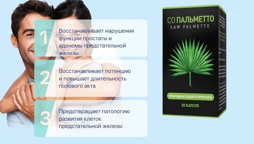 Saw Palmetto (Π‘ΠΎ ΠΠ°Π»ΡΠΌΠ΅ΡΡΠΎ) Π΄Π»Ρ ΠΌΡΠΆΡΠΈΠ½